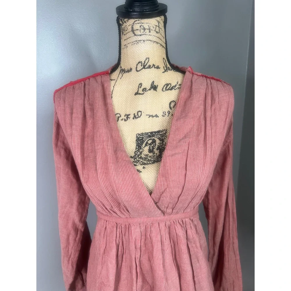 Free People all who wander stripe blouse‎ small bohochic bohemian hippie earthy
